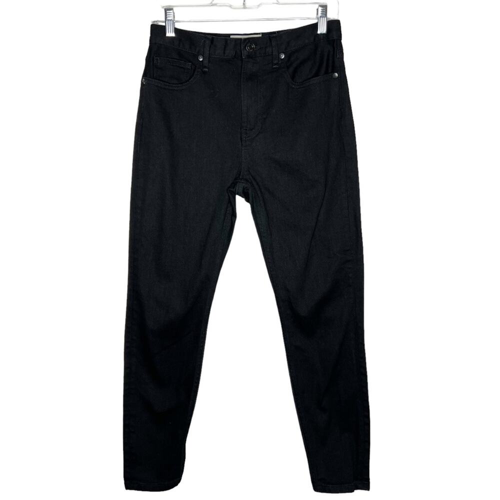 EVERLANE / black high rise ankle straight leg jeans / 28